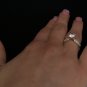 1.10 Ct Natural Round F SI2 Genuine Enhanced Diamond Engagement Ring 14k Gold