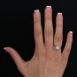 0.45 Carat Natural Round Cut Claw Genuine Diamond Engagement Ring 18k White Gold
