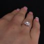0.45 Carat Natural Round Cut Claw Genuine Diamond Engagement Ring 18k White Gold