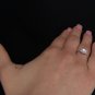 0.45 Carat Natural Round Cut Claw Genuine Diamond Engagement Ring 18k White Gold
