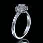 0.45 Carat Natural Round Cut Claw Genuine Diamond Engagement Ring 14k White Gold