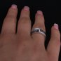 0.60 Carat Natural Round Cut Pave Genuine Diamonds Ring 14k Black & White Gold