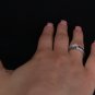 0.60 Carat Natural Round Cut Pave Genuine Diamonds Ring 14k Black & White Gold