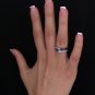 0.60 Carat Natural Round Cut Pave Genuine Diamonds Ring 14k Black & White Gold