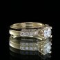 0.90 Carat Natural E SI2 Round Genuine Diamonds Engagement Ring 14k Yellow Gold