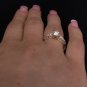 0.90 Carat Natural E SI2 Round Genuine Diamonds Engagement Ring 14k Yellow Gold