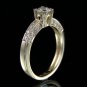 0.90 Carat Natural E SI2 Round Genuine Diamonds Engagement Ring 18k Yellow Gold