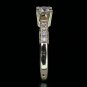 0.90 Carat Natural E SI2 Round Genuine Diamonds Engagement Ring 18k Yellow Gold