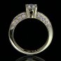 0.90 Carat Natural E SI2 Round Genuine Diamonds Engagement Ring 18k Yellow Gold