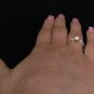 0.90 Carat Natural E SI2 Round Genuine Diamonds Engagement Ring 18k Yellow Gold