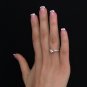 0.90 Carat Natural E SI2 Round Genuine Diamonds Engagement Ring 18k Yellow Gold