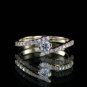0.35 Carat Natural VS-SI Round Genuine Diamonds Engagement Ring 18k Yellow Gold