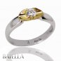 Estate 0.13 Ct Genuine Round Solitaire Diamond Engagement Ring 18k Pure Gold
