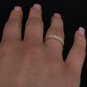 0.25 Carat Natural VS-SI Row Round Cut Genuine Diamonds Engagement Ring 18k Gold