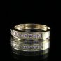 0.25 Carat Natural SI Row Round Cut Genuine Diamonds Engagement Ring 18k Gold