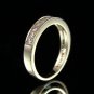 0.25 Ct Natural VVS-VS Row Round Cut Genuine Diamonds Engagement Ring 18k Gold