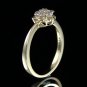 0.30 Carat E-F SI Natural Genuine Round Diamonds Engagement Ring 18k Yellow Gold