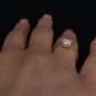 0.30 Carat E-F SI Natural Genuine Round Diamonds Engagement Ring 18k Yellow Gold