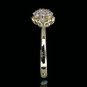 Estate 0.30 Carat Natural Round Genuine Diamonds Engagement Ring 18k Yellow Gold
