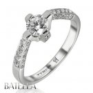 Estate 0.69 Ct Natural Round Brilliant Cut Genuine Diamond Engagement Ring 18k