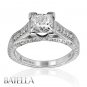 Estate EGL Certified 1.80 Ct Genuine Princess Round Diamond Engagement Ring 18k