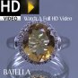 Estate 3.60 Ct Vintage Natural Yellow Citrine Round Cut Diamonds Ring 14k White