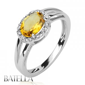 Estate 1.32 Ct Natural Citrine Oval Cut Vintage Round Diamonds Ring 14K Gold