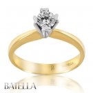 Certified IGL 0.50 Ct Round Cut Diamond Genuine Solitaire Engagement Ring 18k