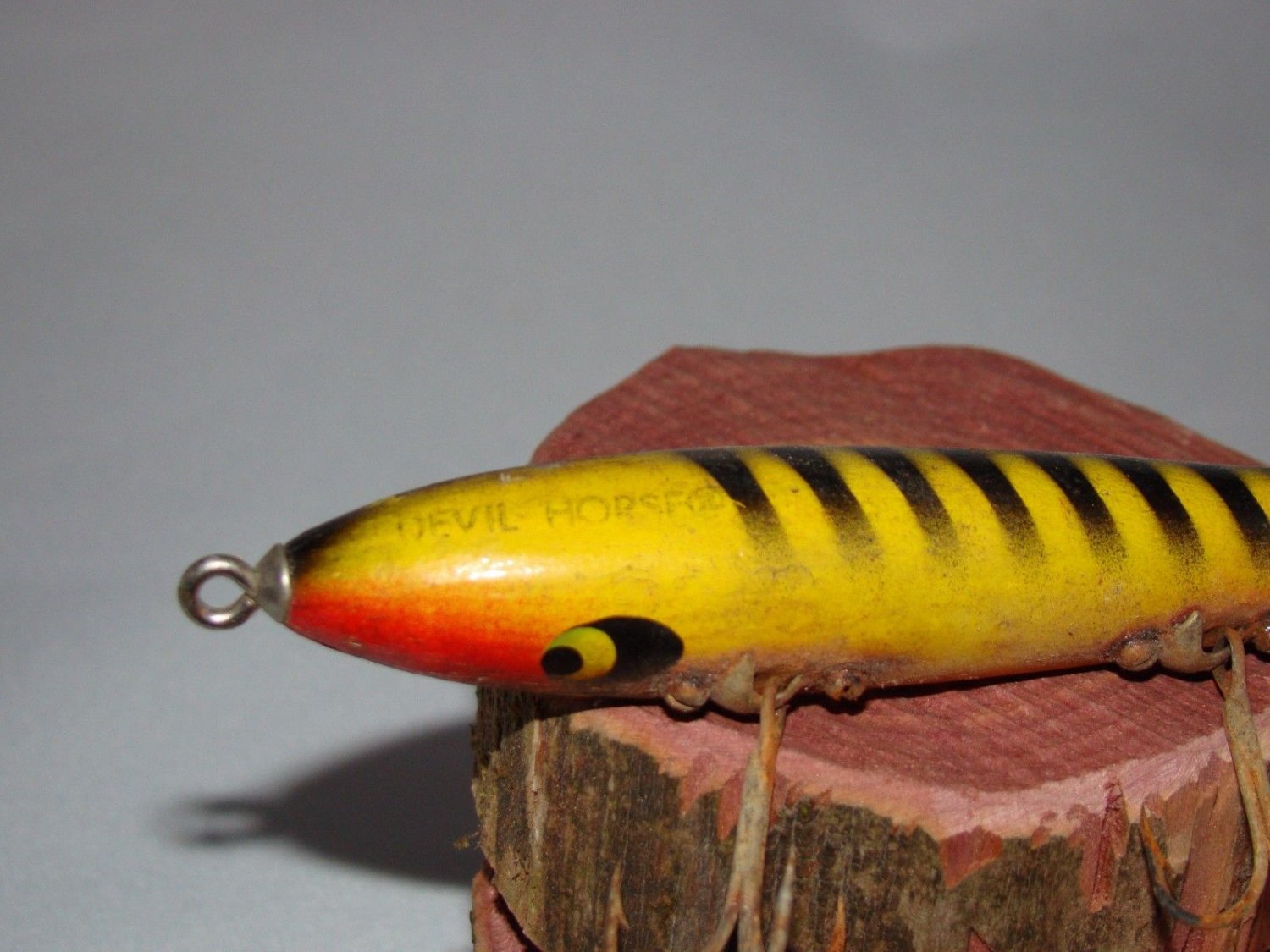 Vintage Yellow Black Striper Devil Horse Smithwick Fishing Lure Bait 4