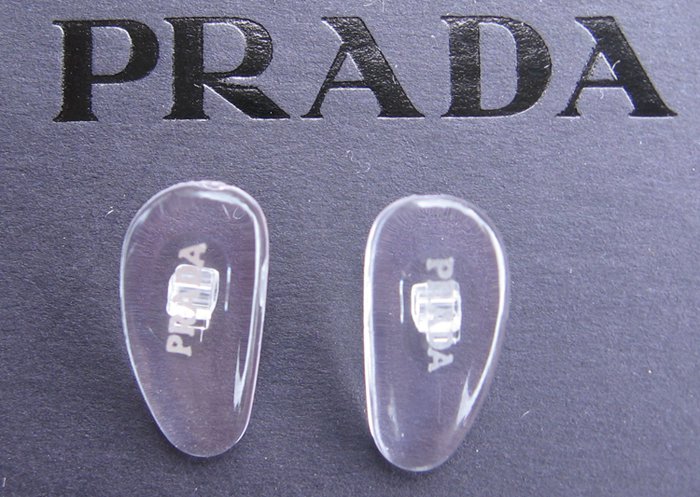 prada authentic nose pads silver print
