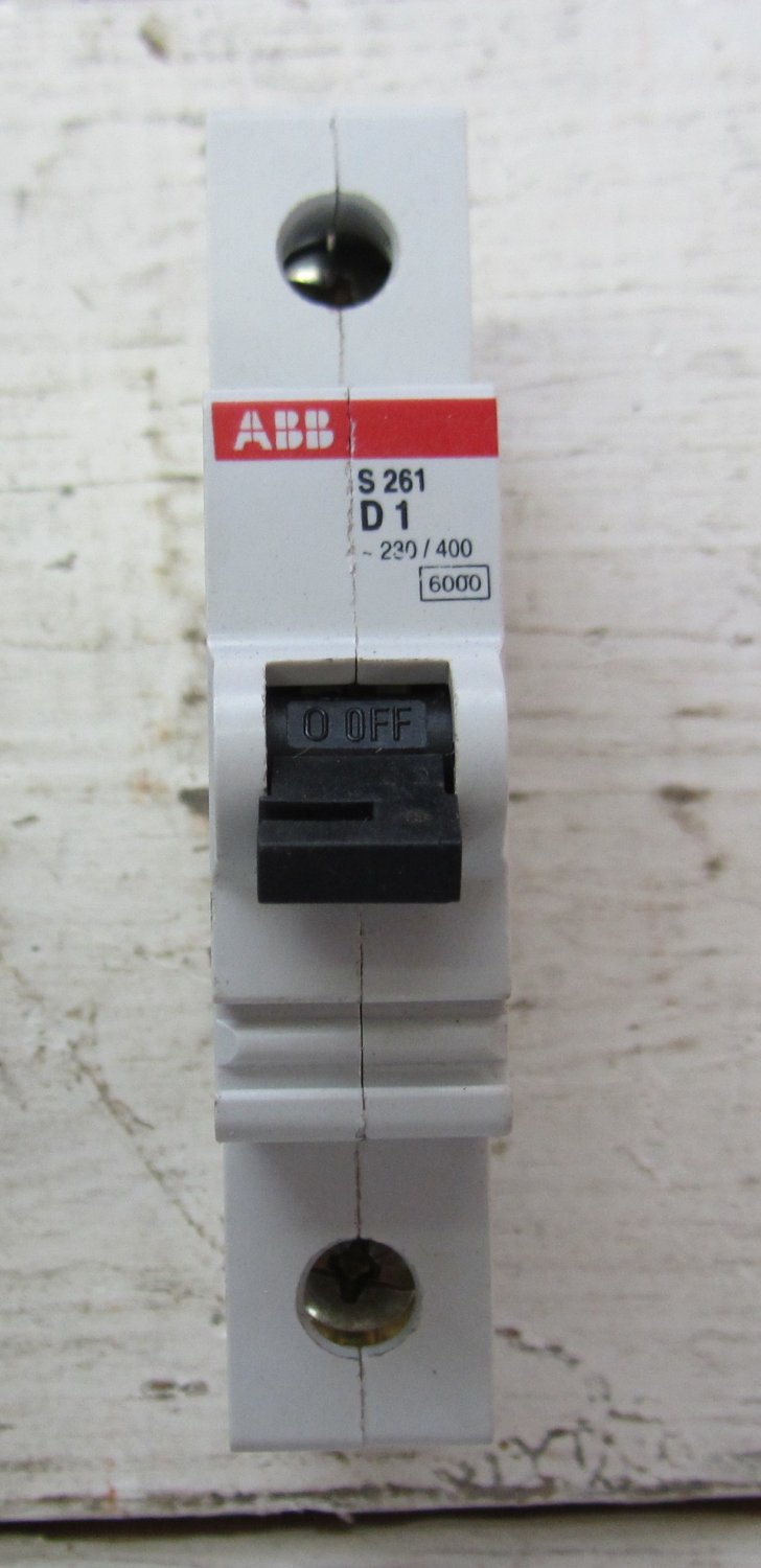ABB S261-D1 1 Amp 1 Pole 480 VAC D Curve 277 V Circuit Breaker S261D1 New