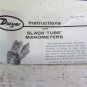 Dwyer Slack Tube Manometer Series 1211 Max Pressure 50 PSI 130 Degrees F