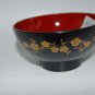 Japan Lacquer ware soup bowl, cheryy blossoms