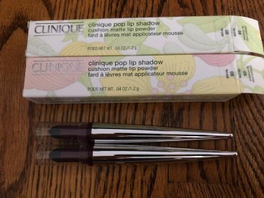 2 X Clinique Pop Lip Shadow Cushion Matte Lip Powder ~ 08 FUN Pop ~ NIB