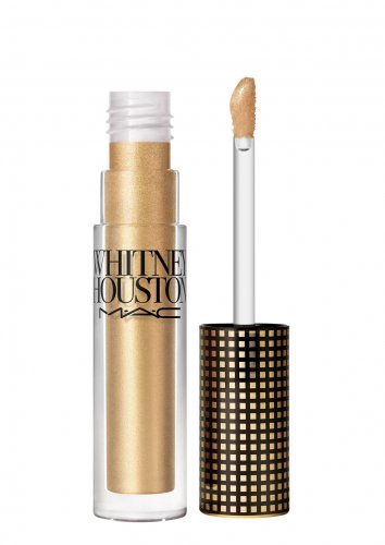 MAC WHITNEY HOUSTON LIPGLASS ~ NIPPY'S SHIMMERY GOLD ~ NEW IN BOX
