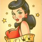 Vintage Tattoo Lady Smart Card Holder Wallet