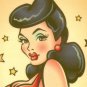 Vintage Tattoo Lady Smart Card Holder Wallet
