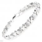 Silver X and O Bracelet.