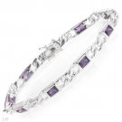 Silver Amethyst Bracelet.