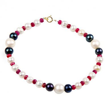 Ruby and Pearl Bracelet