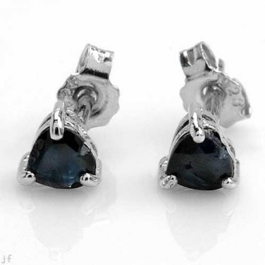 Silver Sapphire Earrings