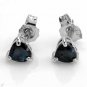 Silver Sapphire Earrings