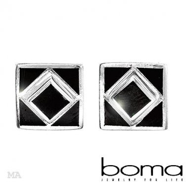 Silver Onyx Earrings