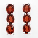 Silver Garnet Earrings
