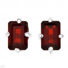 Silver Garnet Earrings