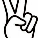 Peace Symbol Hand vinyl decal customize