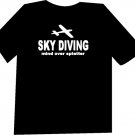 Sky Diving Mind Over Splatter! Funny  T-Shirt NEW