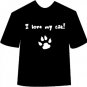I Love My Cat (Paw) T-shirt
