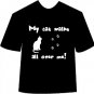 My Cat Walks All Over Me (Cat) T-shirt