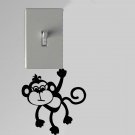Monkey Wearing Glasses Light Switch Wall Art Vinyl Decal